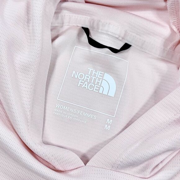 Northface blush pink tech fabric hooded shirt M - Picture 4 of 11